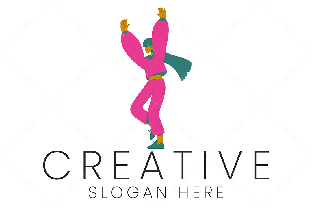 Logotipo de Mulher Ilustração Vetor EPS + AI Editável