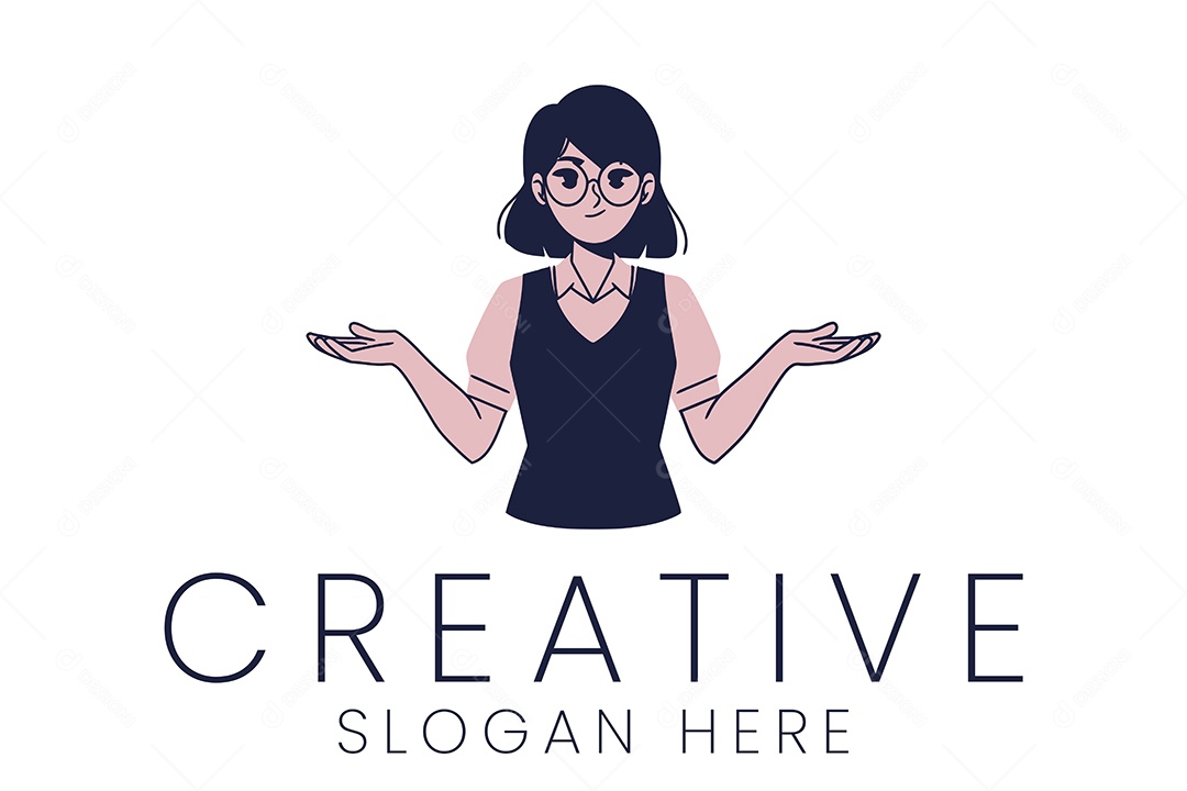 Logotipo de Mulher Ilustração Vetor EPS + AI Editável