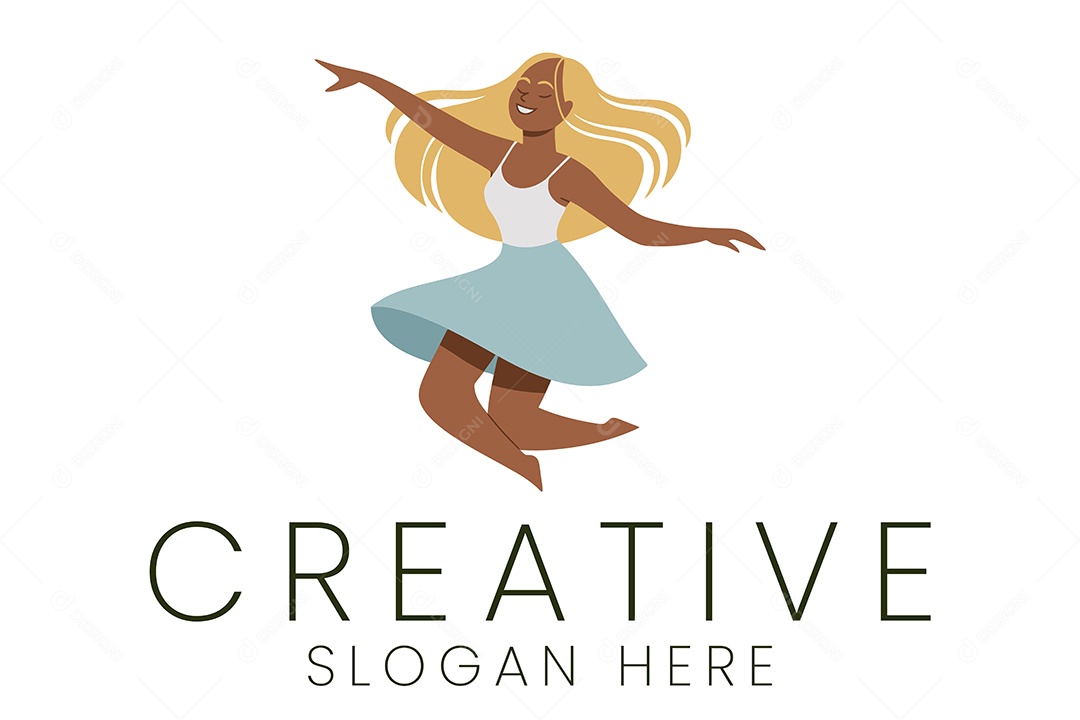 Logotipo de Mulher Ilustração Vetor EPS + AI Editável