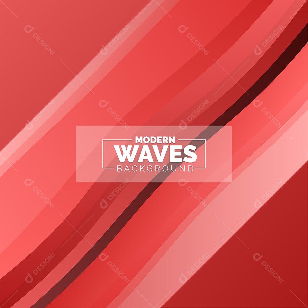 Plano de Fundo Ondas Modernas Vermelho Ilustração Vetor EPS