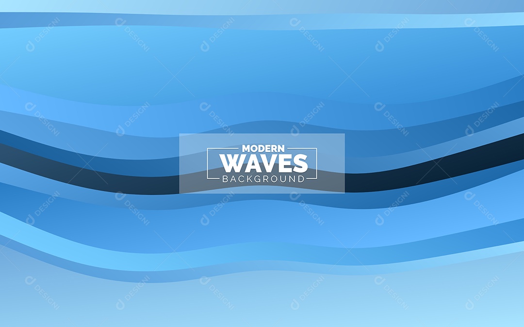 Plano de Fundo Ondas Modernas Azul Ilustração Vetor EPS