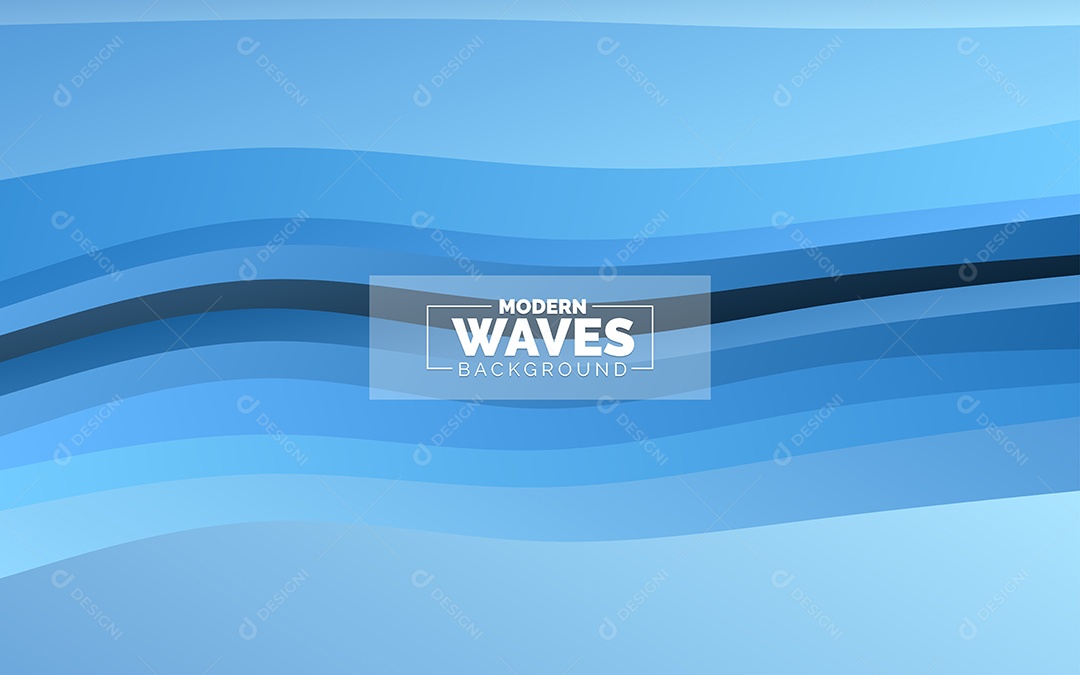 Plano de Fundo Ondas Modernas Azul Ilustração Vetor EPS