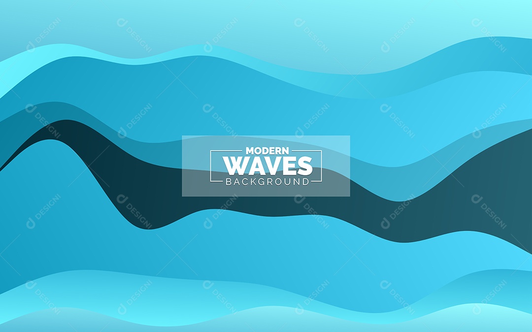 Plano de Fundo Ondas Modernas Azul Marinho Ilustração Vetor EPS