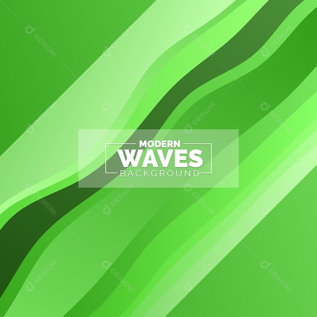 Plano de Fundo Ondas Modernas Verde Ilustração Vetor EPS