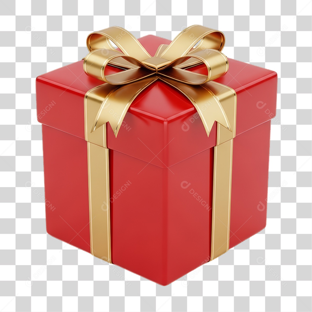 Caixa de Presentes para Enfeite Decoração de Natal PNG Transparente