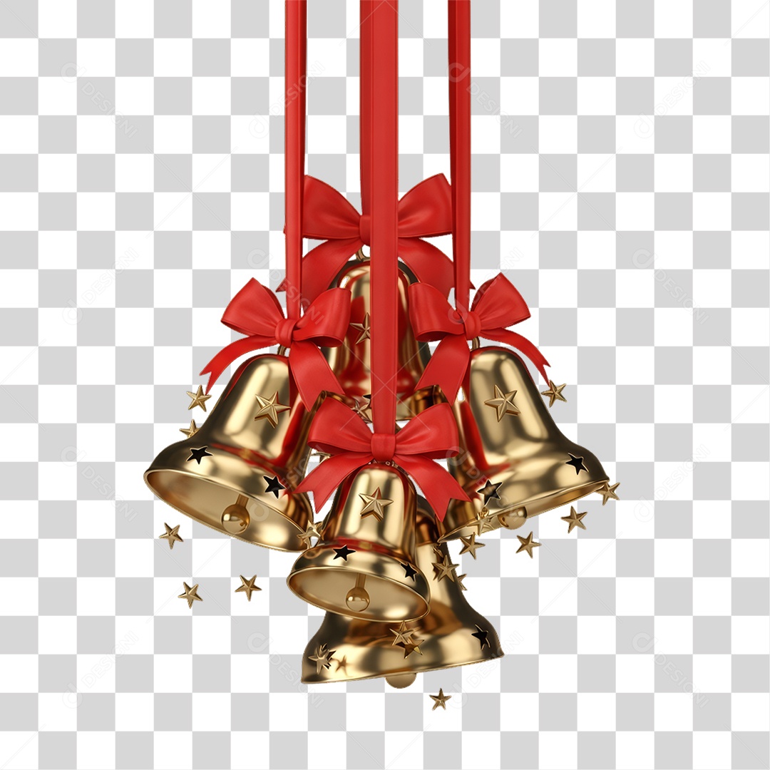 Sinos Enfeites Decoração de Natal PNG Transparente