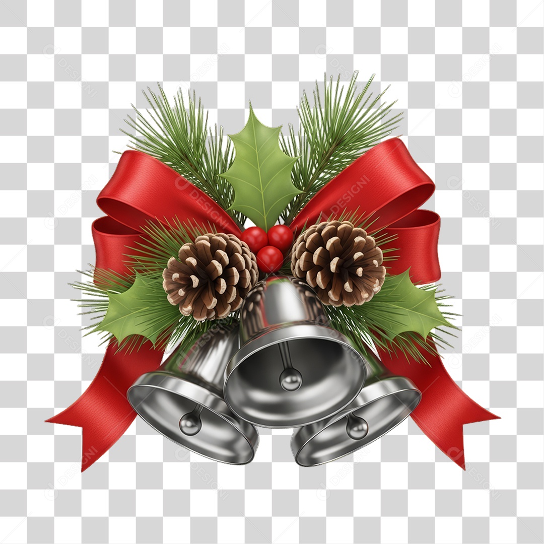 Sinos Enfeites Decoração de Natal PNG Transparente