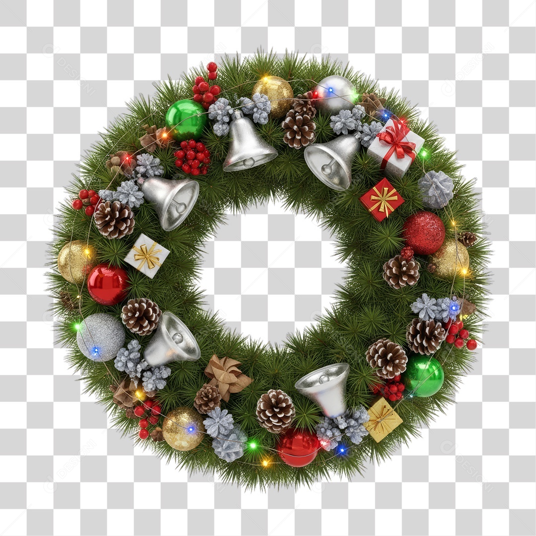Guirlanda Enfeites Decoração de Natal PNG Transparente