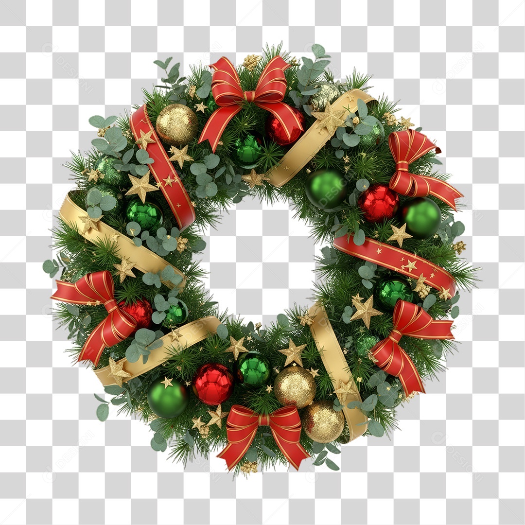 Guirlanda Enfeites Decoração de Natal PNG Transparente