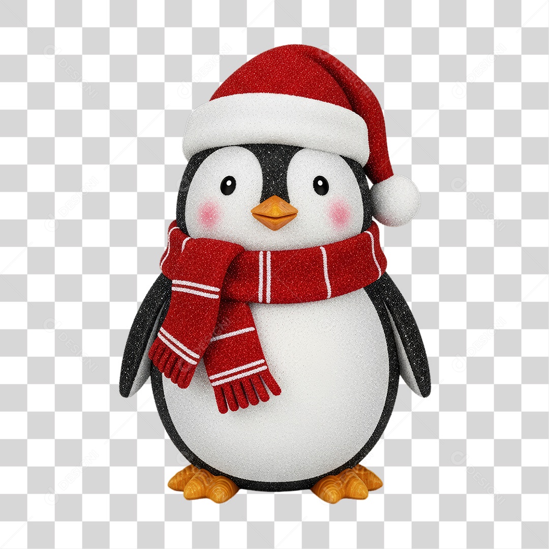 Pinguim para Enfeites Decoração de Natal PNG Transparente