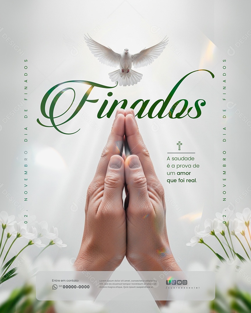 Dia de Finados 02 de Novembro Social Media PSD Editável
