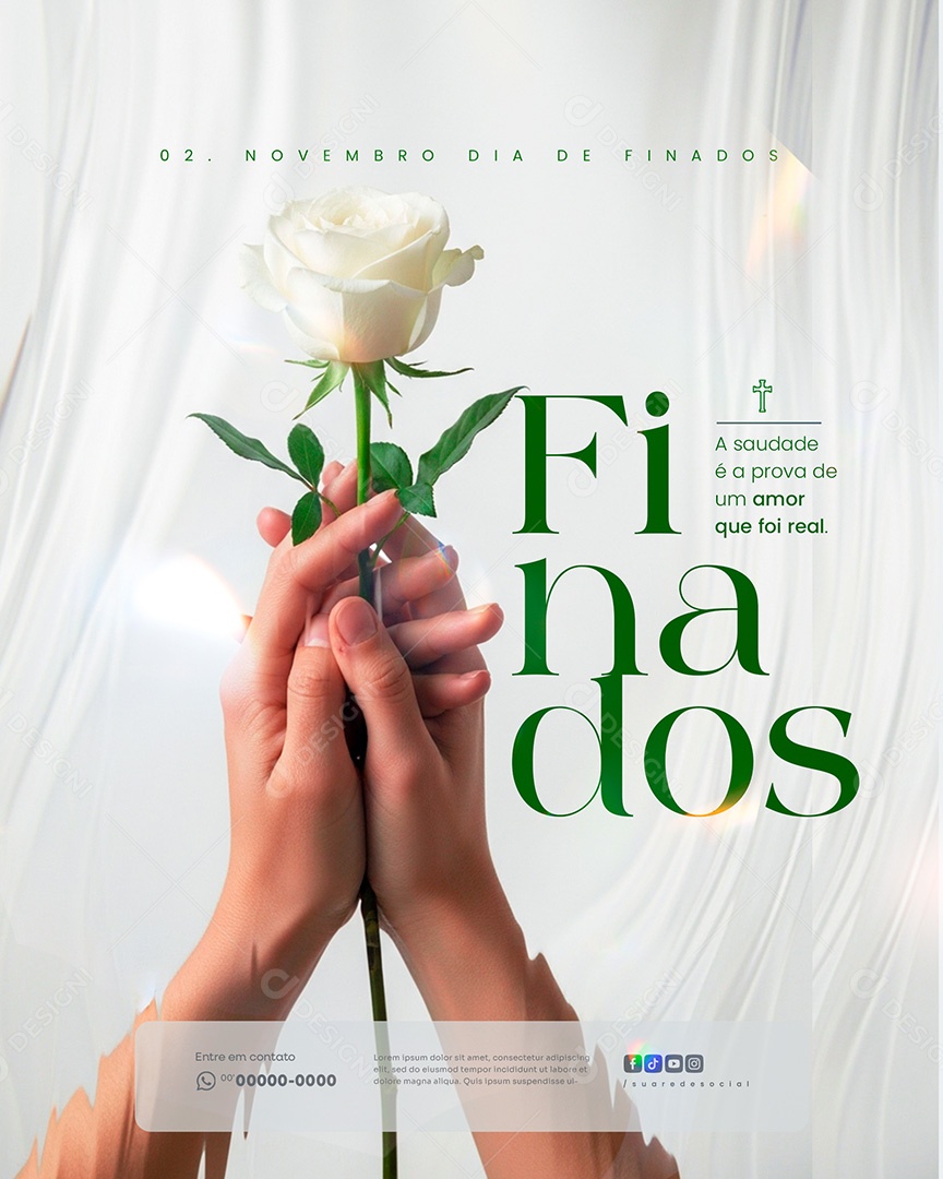 Dia de Finados 02 de Novembro Social Media PSD Editável