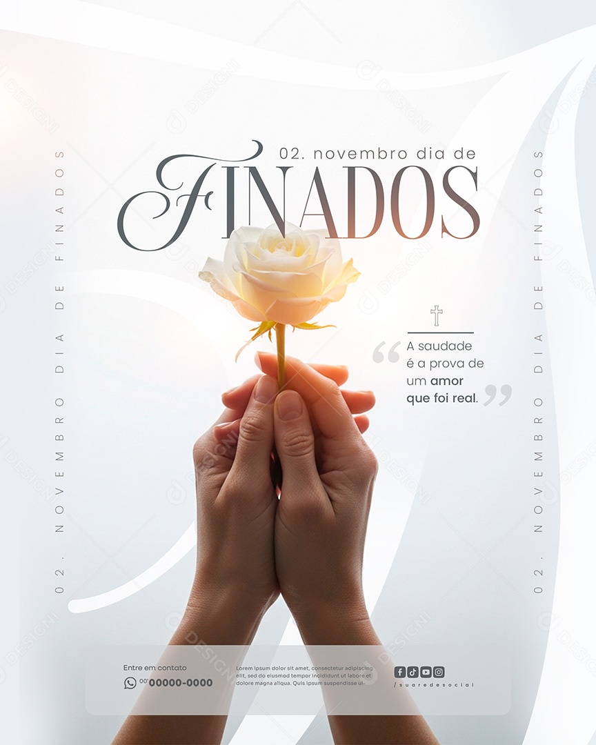 Dia de Finados 02 de Novembro Social Media PSD Editável