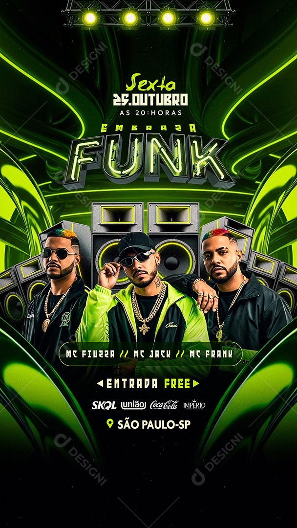 Story Flyer Embraza Funk Social Media PSD Editável