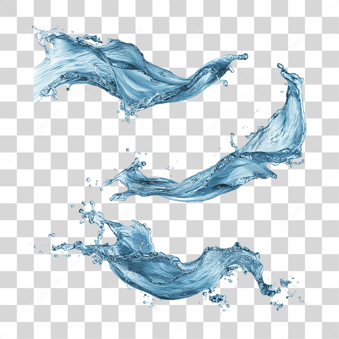 Respingos de Água Splash PNG Transparente