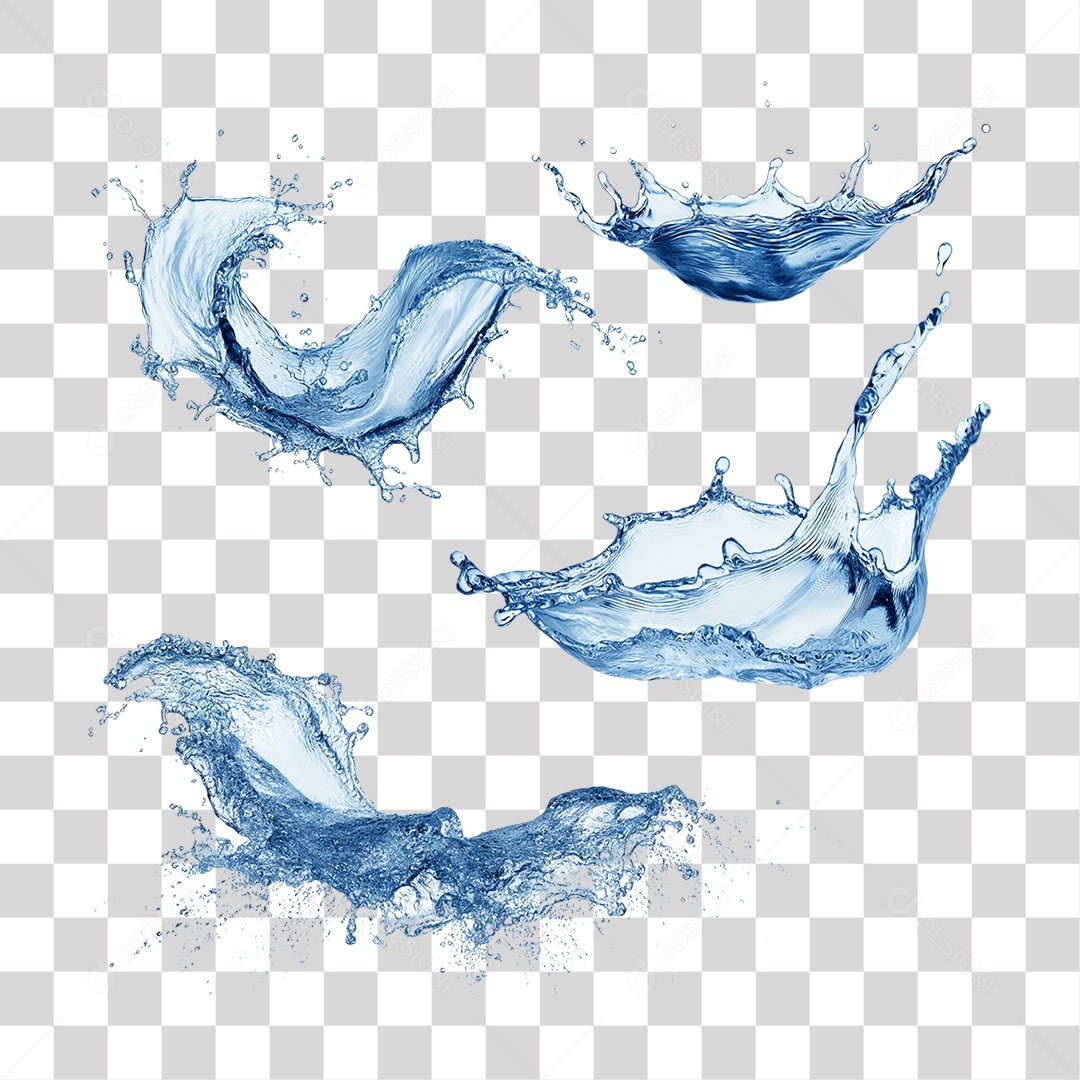 Respingos de Água Splash PNG Transparente