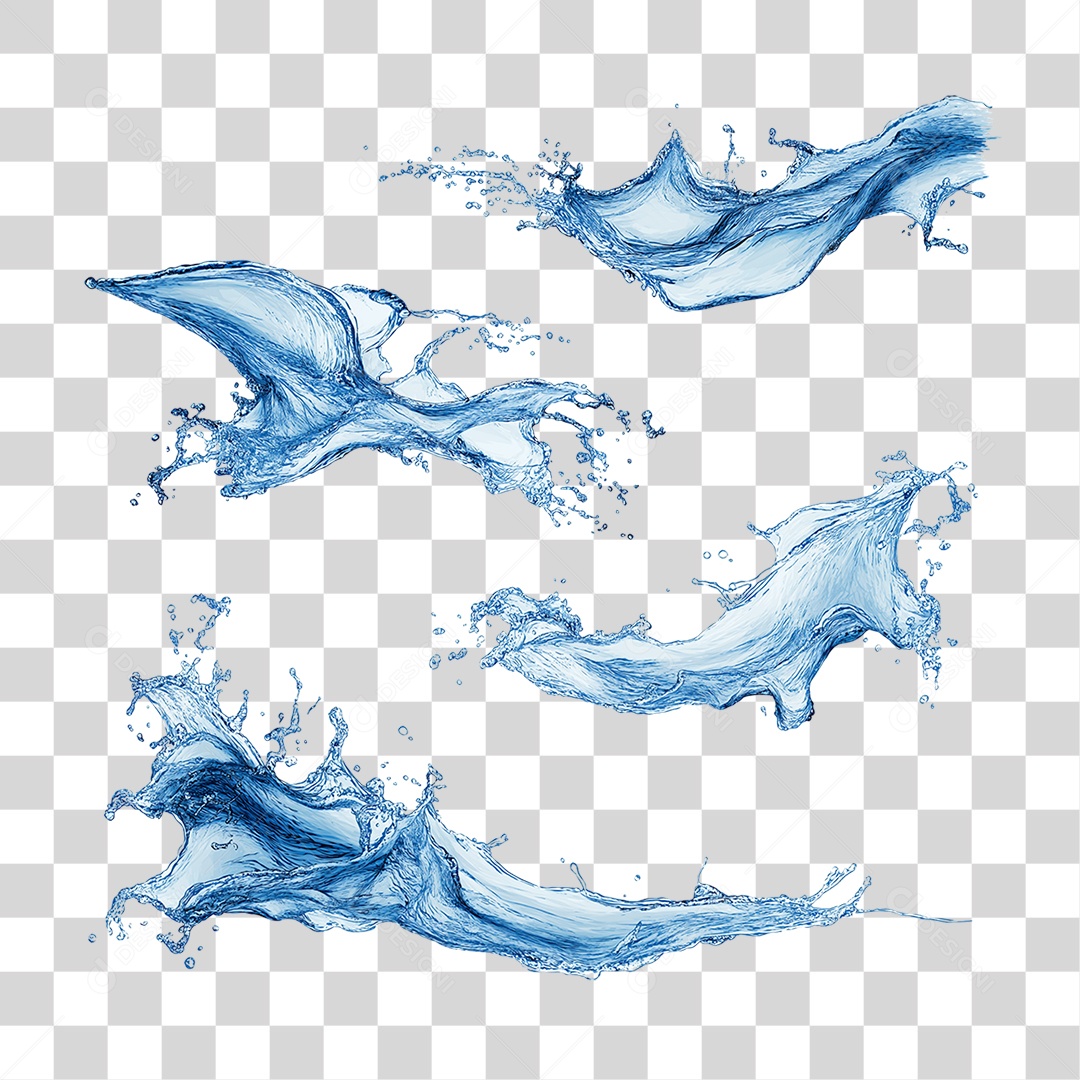 Respingos de Água Splash PNG Transparente