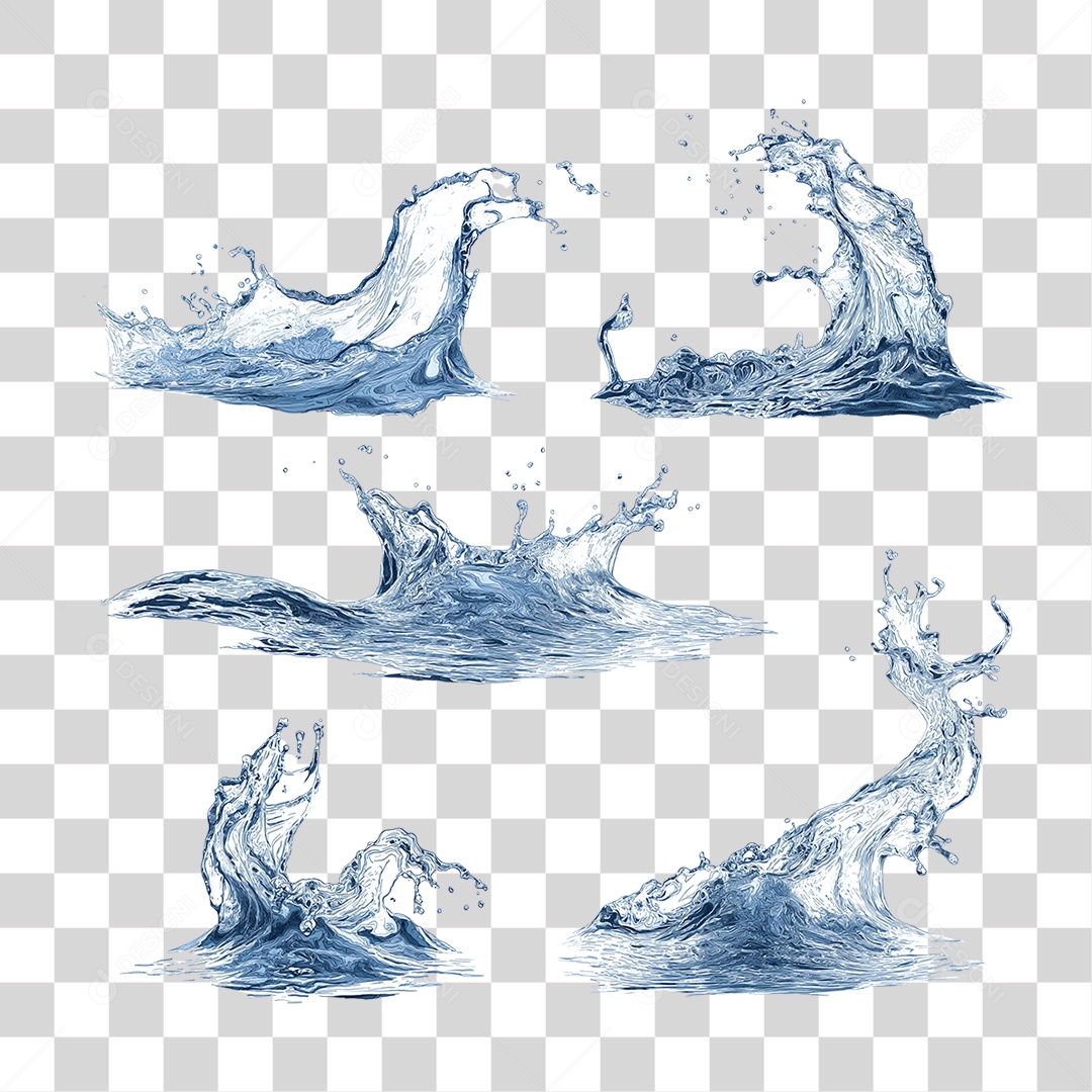 Respingos de Água Splash PNG Transparente