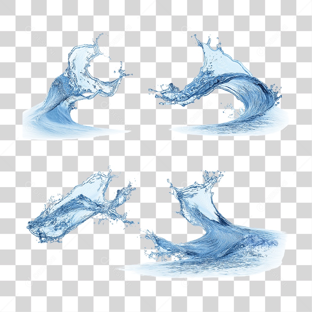 Respingos de Água Splash PNG Transparente