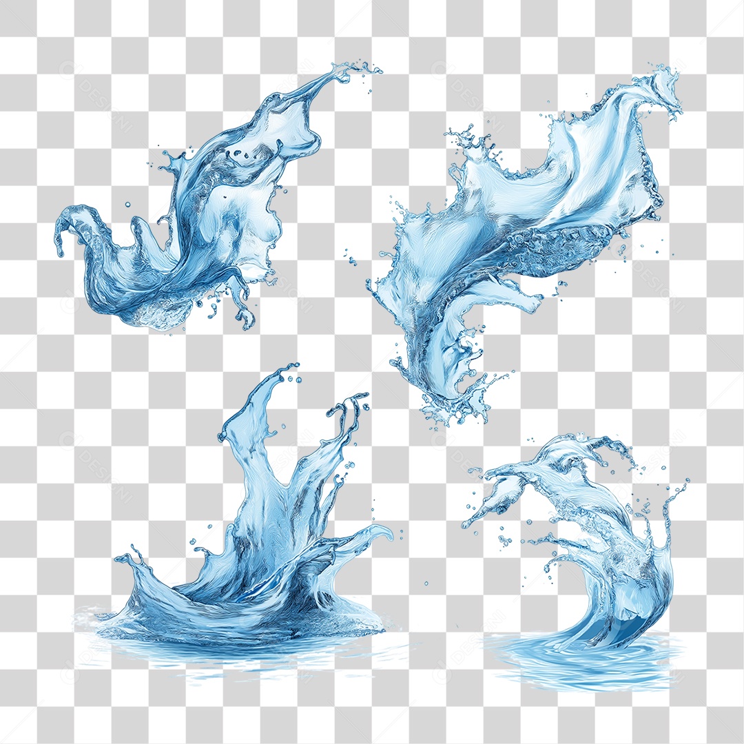 Respingos de Água Splash PNG Transparente