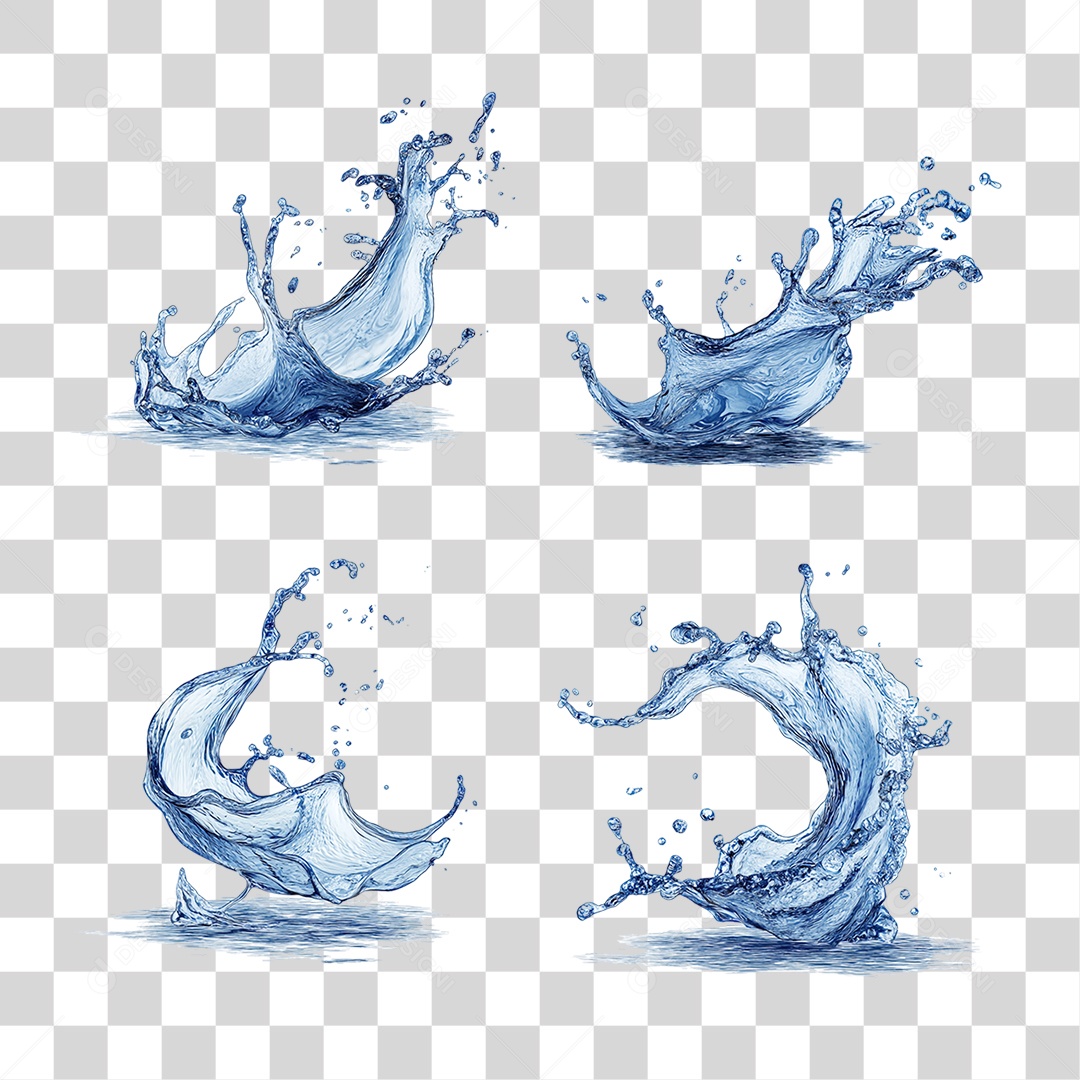 Respingos de Água Splash PNG Transparente