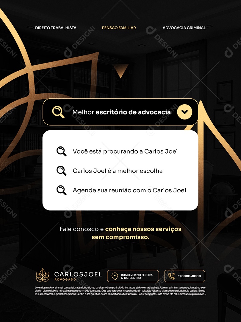 Melhor Escritório de Advocacia Social Media PSD Editável