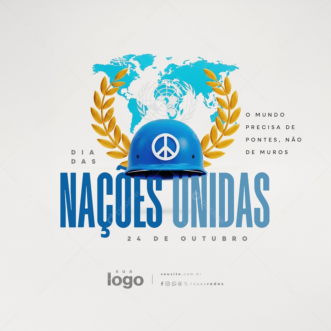 Dia das Nações Unidas 24 de Outubro Social Media PSD Editável