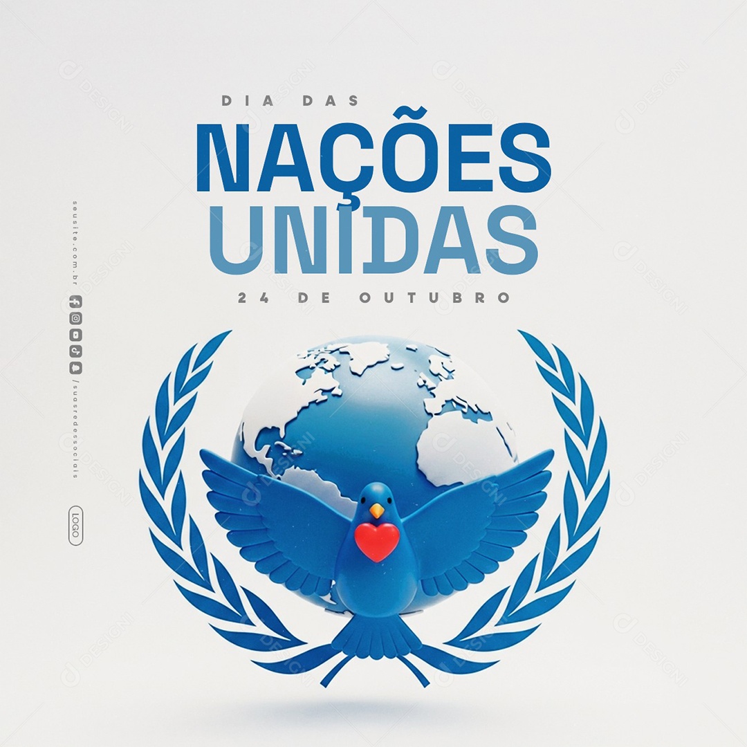 Dia das Nações Unidas 24 de Outubro Social Media PSD Editável