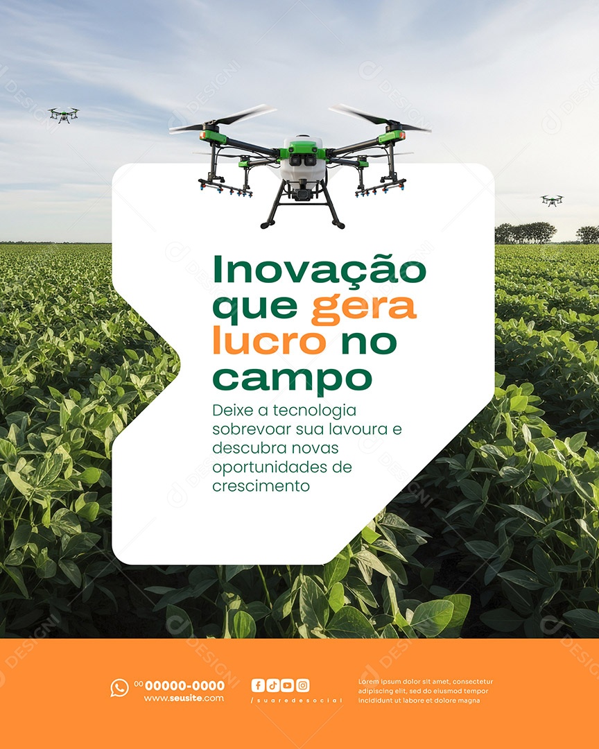 Agronegócio Inovação Que Gera Lucro Social Media PSD Editável