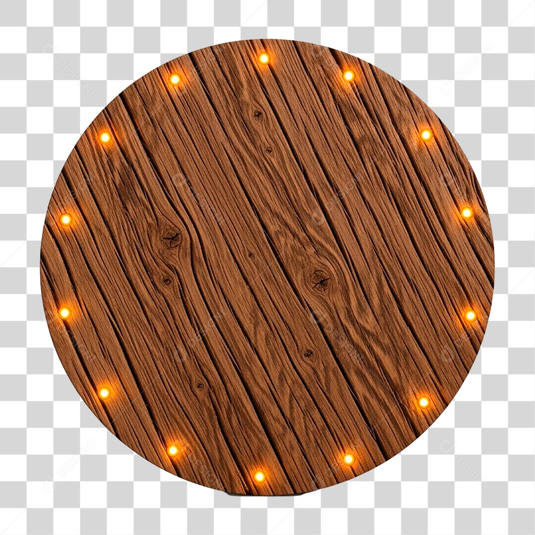 Painel de Madeira com Led PNG Transparente