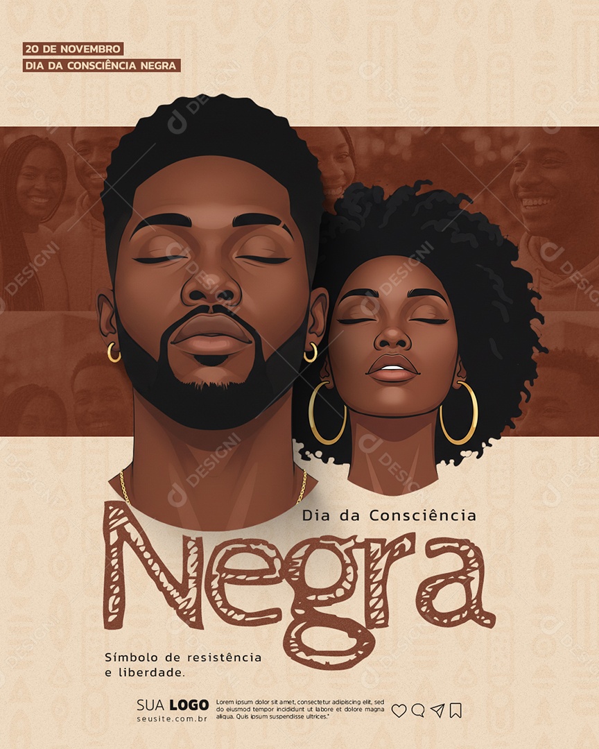 Story Dia da Consciência Negra 20 de Novembro Social Media PSD Editável