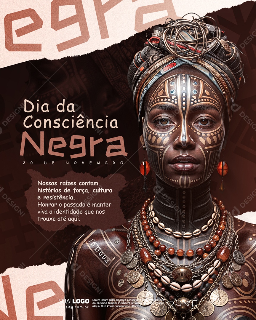 Story Dia da Consciência Negra 20 de Novembro Social Media PSD Editável