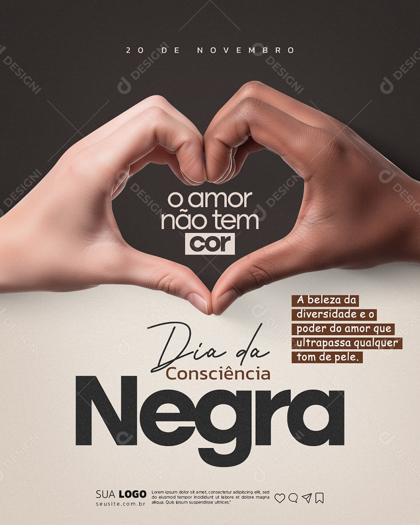 Story Dia da Consciência Negra 20 de Novembro Social Media PSD Editável