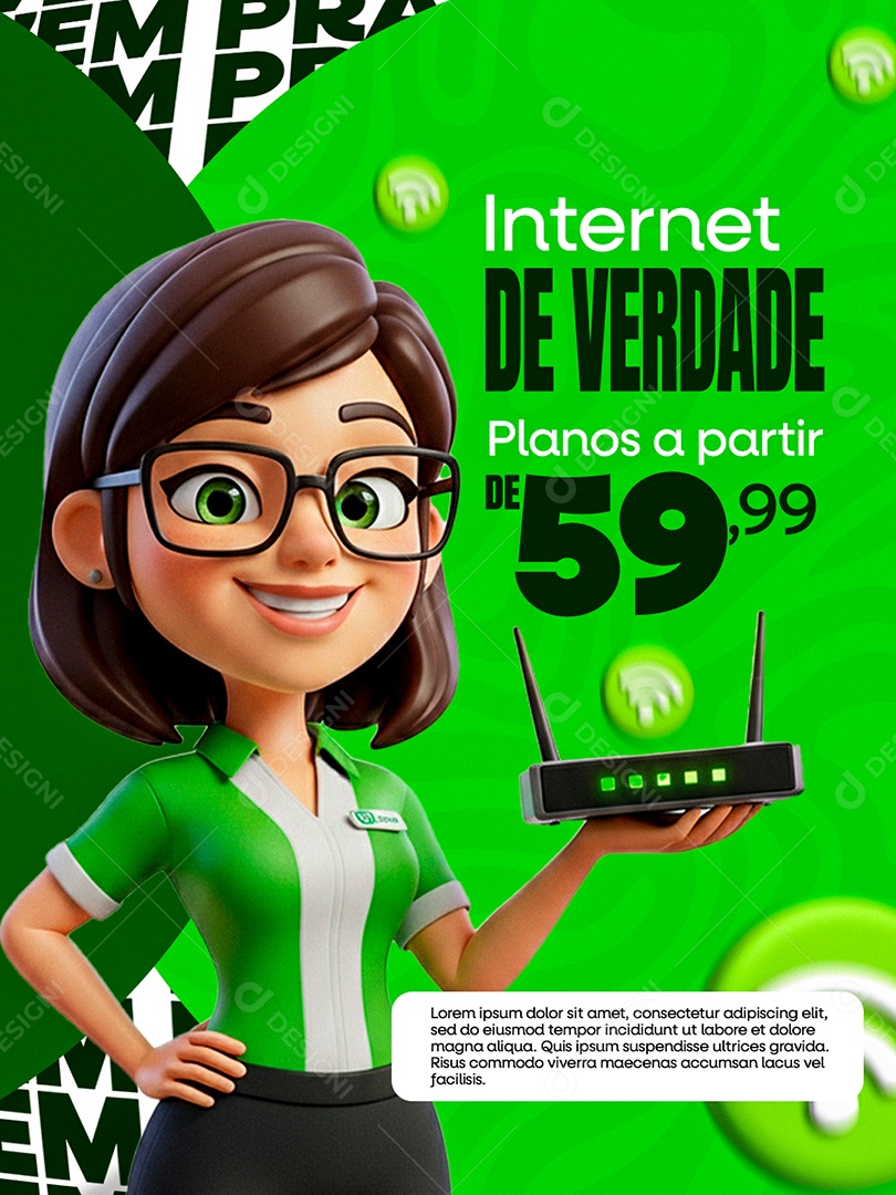 Social Media Divulgação Empresa De Internet PSD Editável