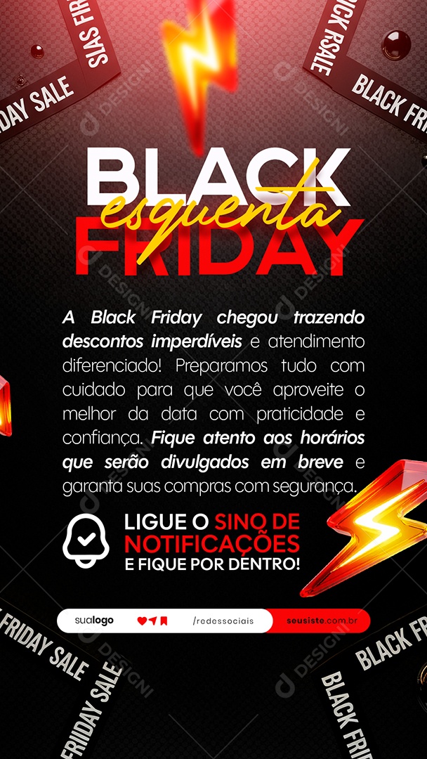 Story Esquenta Black Friday Social Media PSD Editável