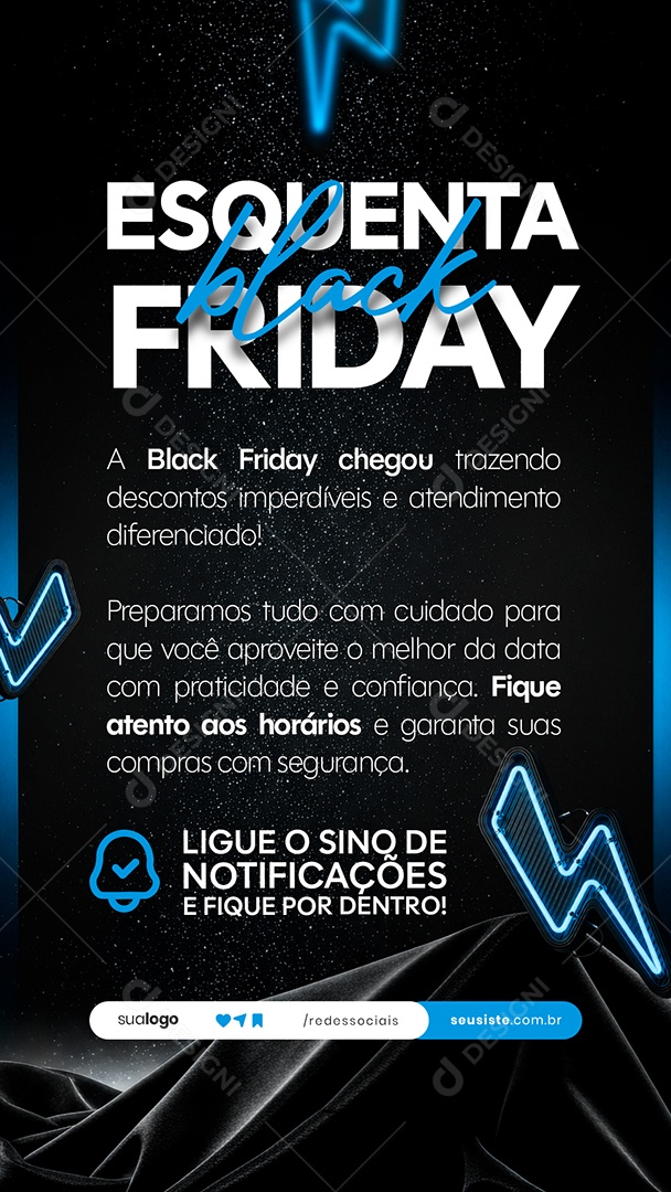 Story Esquenta Black Friday Social Media PSD Editável