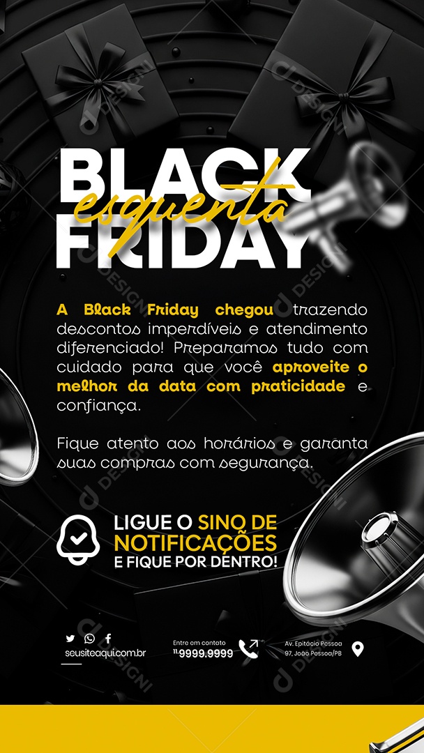 Story Esquenta Black Friday Social Media PSD Editável