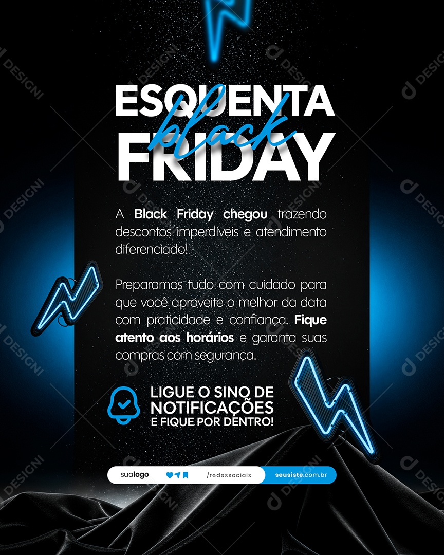 Esquenta Black Friday Social Media PSD Editável