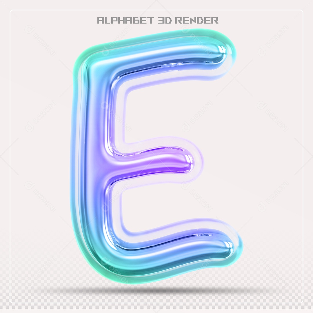 Alfabeto Letra Z Colorido Elemento 3D Para Composição PSD