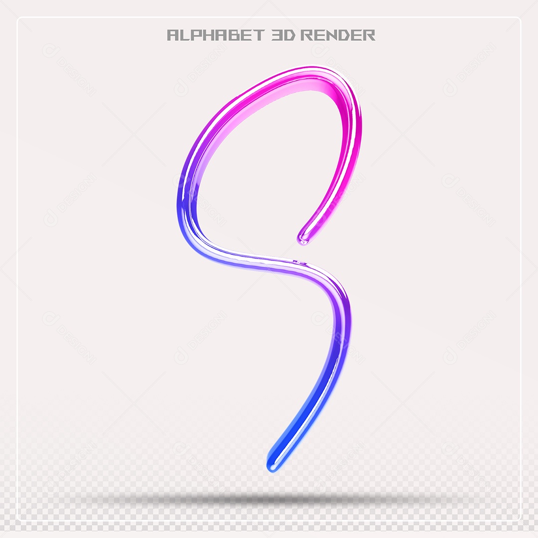 Alfabeto Letra S Colorido Elemento 3D Para Composição PSD