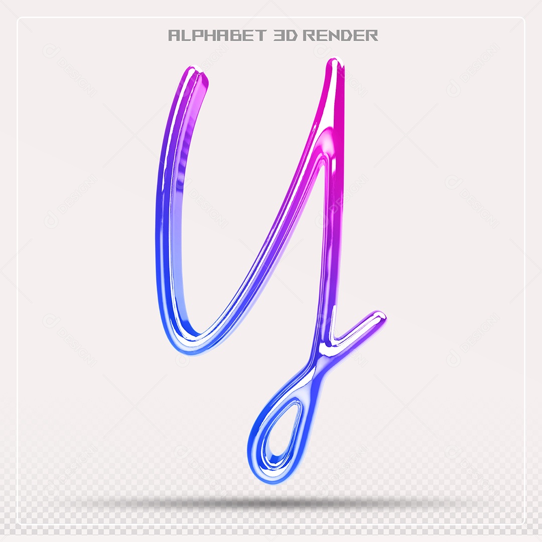 Alfabeto Letra y Colorido Elemento 3D Para Composição PSD
