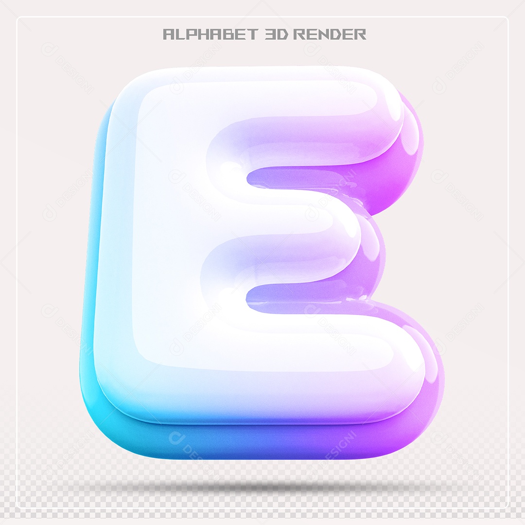 Alfabeto Letra Z Colorido Elemento 3D Para Composição PSD