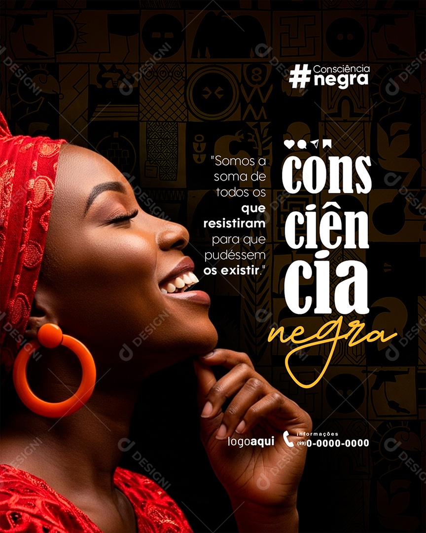 20 de novembro Dia da Consciência Negra Story Somos a Soma de Todos os que Resistiram para Social Media PSD Editável