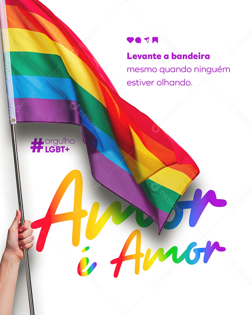28 de Junho Dia Internacional do Orgulho LGBT Levante a Bandeira Story Social Media PSD Editável