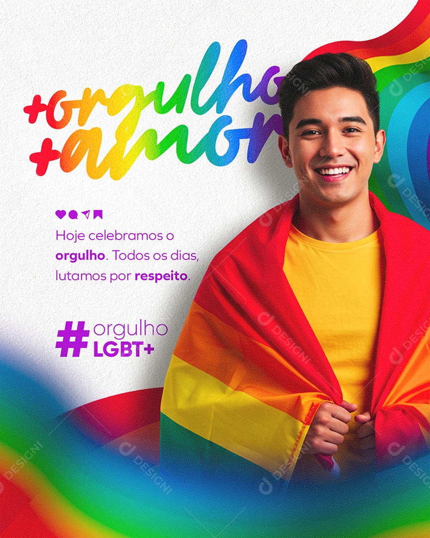 28 de Junho Dia Internacional do Orgulho LGBT Orgulho Amor Story Social Media PSD Editável