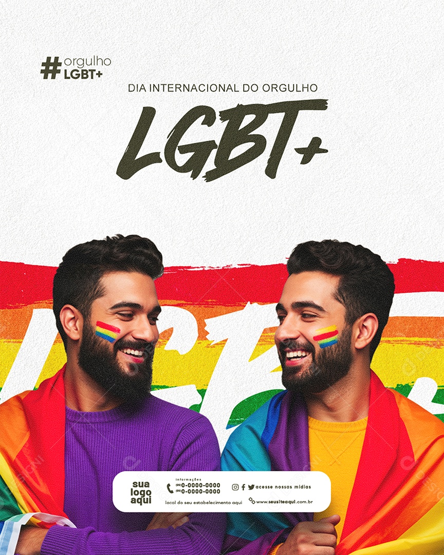 28 de Junho Dia Internacional do Orgulho LGBT Story Social Media PSD Editável