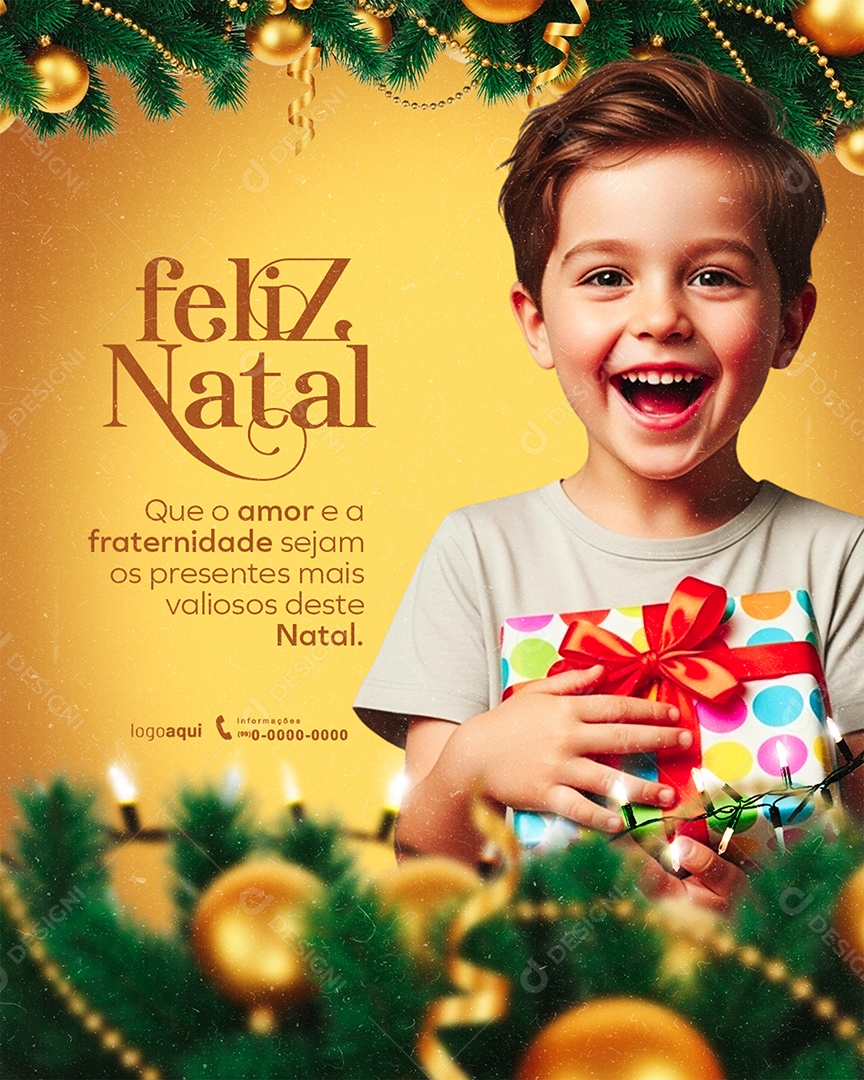 Feliz Natal que o Amor Story Social Media PSD Editável