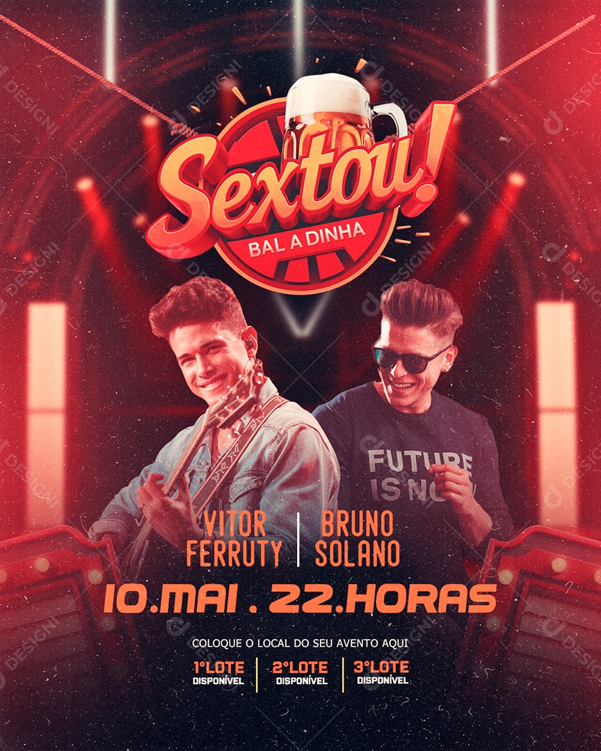 Flyer Feed Sextou Baladinha Social Media PSD Editável