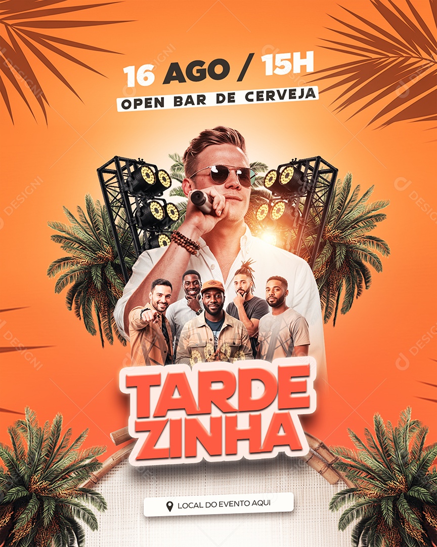 Flyer Feed Tardezinha Social Media PSD Editável