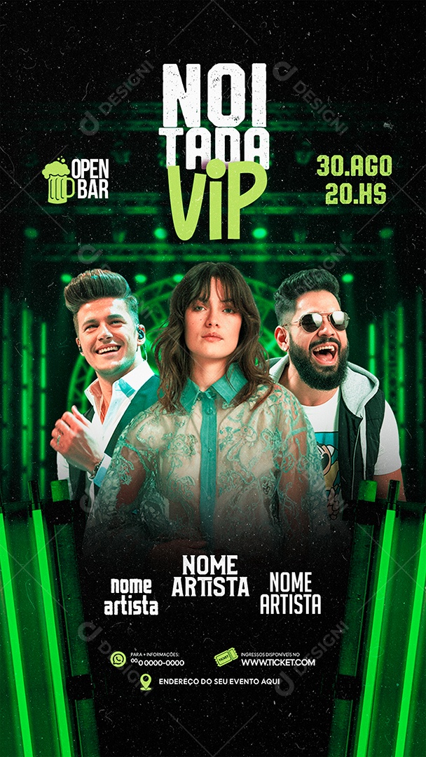 Flyer Story Moda Sertaneja Social Media PSD Editável